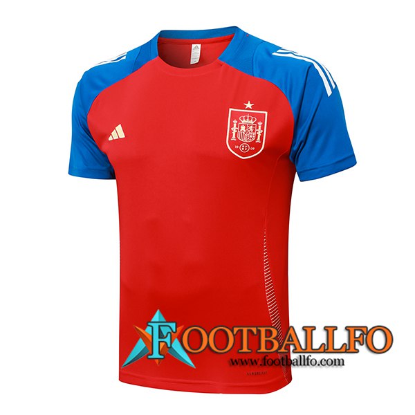 Camiseta Entrenamiento España Rojo/Azul 2024/2025