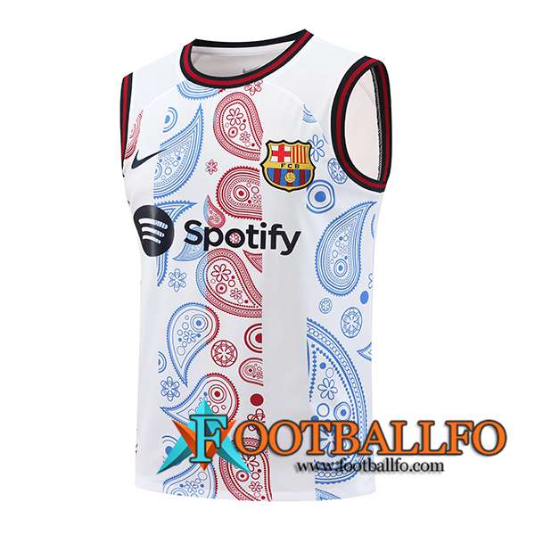 Chalecos De Futbol FC Barcelona Blanco/Rojo/Azul 2024/2025