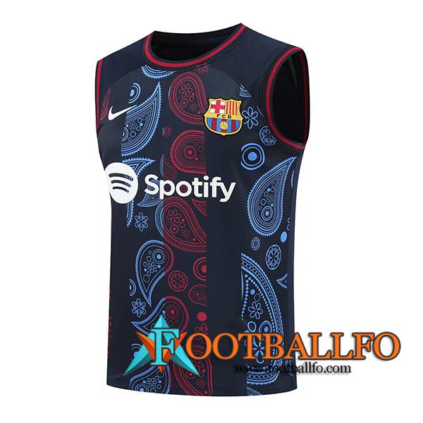 Chalecos De Futbol FC Barcelona Negro/Rojo/Azul 2024/2025 -02