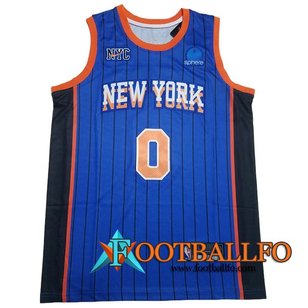 Camisetas New York Knicks (DIVINCENZO #0) 2024/25 Azul/Naranja