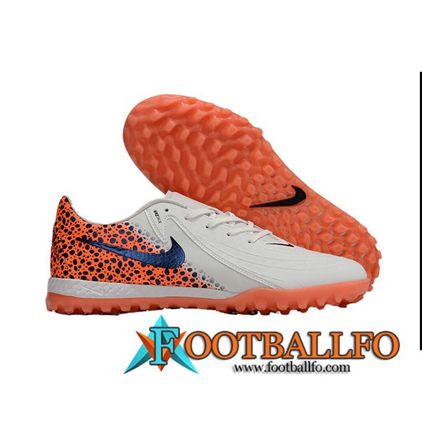 Nike Botas De Fútbol Phantom GX II ACAD LV8 TF Blanco/Naranja/Negro