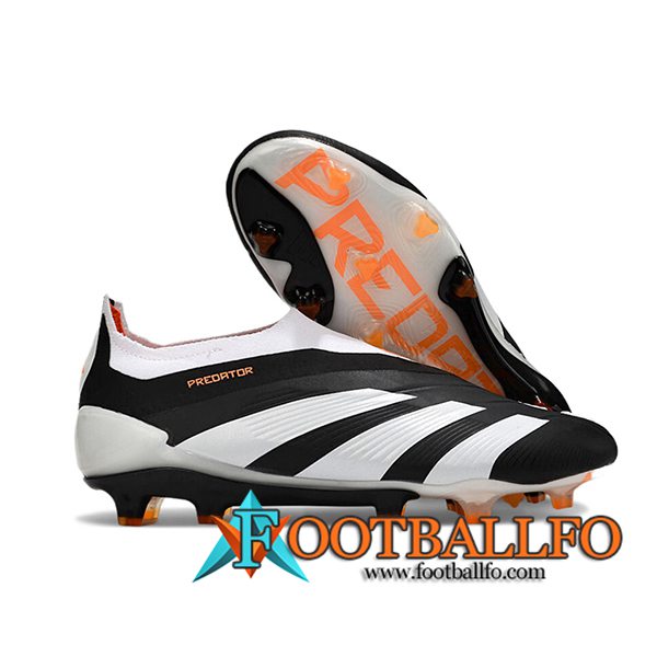 Adidas Botas De Fútbol PREDATOR ELITE LACELESS BOOTS FG Blanco/Negro