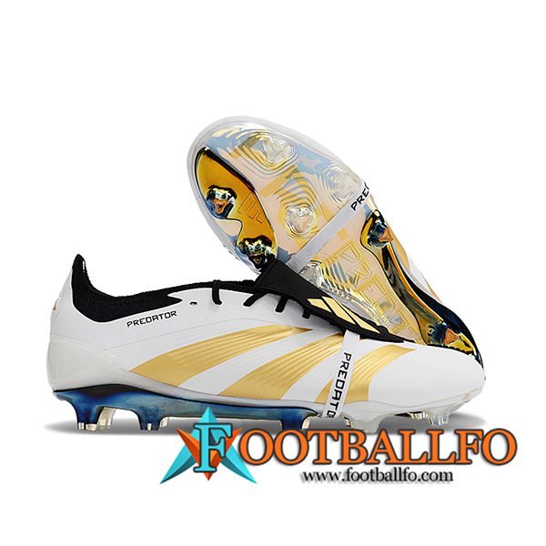 Adidas Botas De Fútbol Predator Elite Tongue FG Blanco/Amarillo/Negro