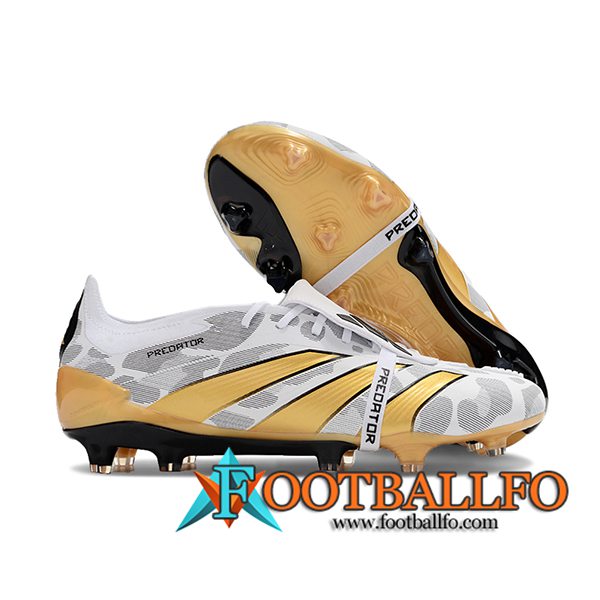 Adidas Botas De Fútbol Predator Elite Tongue FG Amarillo/Blanco/Gris