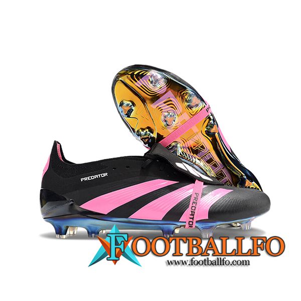 Adidas Botas De Fútbol Predator Elite Tongue FG Negro/Rosa