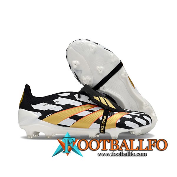 Adidas Botas De Fútbol Predator Elite Tongue FG Negro/Blanco/Amarillo