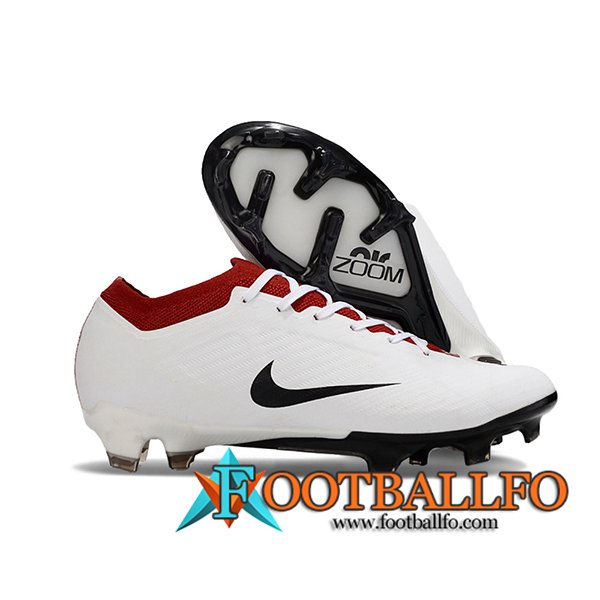 Nike Botas De Fútbol AIR Zoom Mercurial Vapor 15 Elite XXV T90 FG Blanco/Rojo/Negro