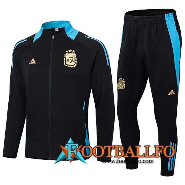 Chandal Equipos De Futbol Chaquetas Futbol Argentina Negro/Azul 2024/2025 -02