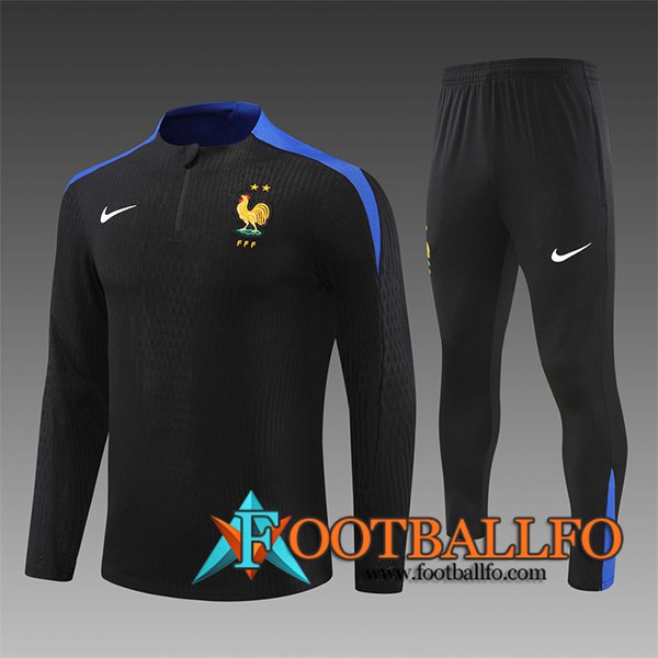 Chandal Equipos De Futbol Francia Ninos Negro/Azul 2024/2025