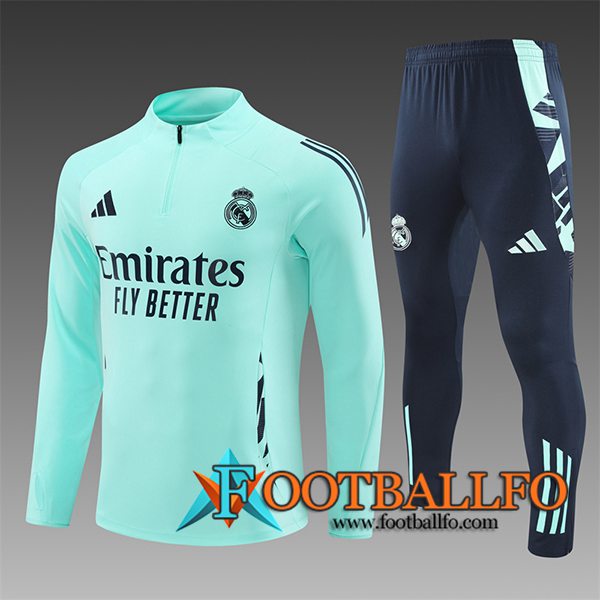 Chandal Equipos De Futbol Real Madrid Ninos Verde/Azul 2024/2025