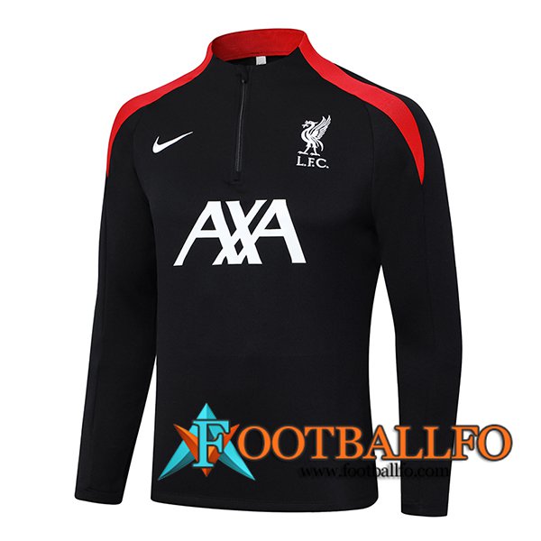 Sudadera De Entrenamiento FC Liverpool Negro/Rojo 2024/2025