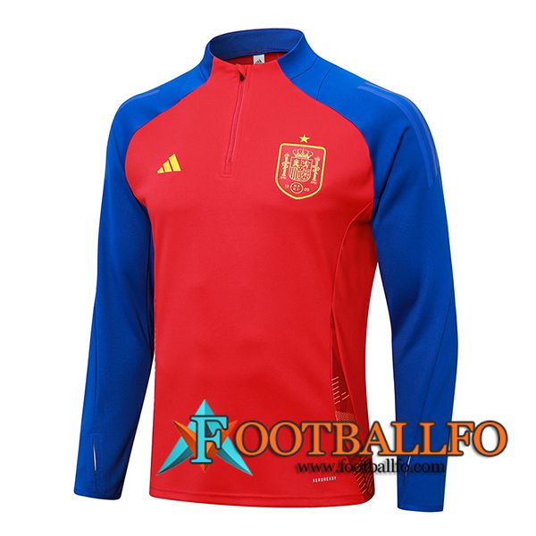 Sudadera De Entrenamiento España Rojo/Azul 2024/2025