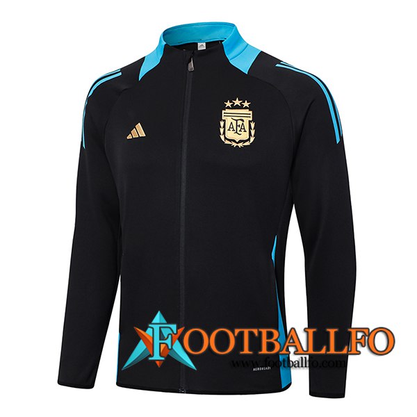 Chaquetas Futbol Argentina Negro/Azul 2024/2025 -02