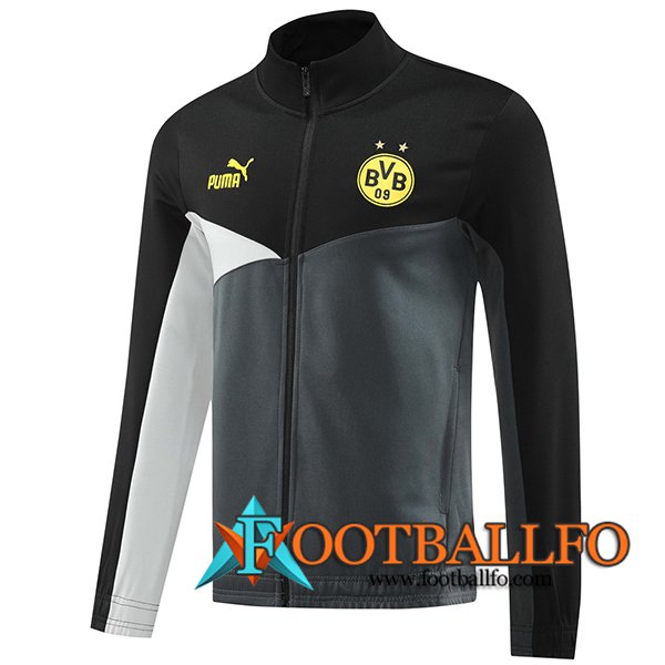 Chaquetas Futbol Dortmund Negro/Gris/Blanco/Amarillo 2024/2025