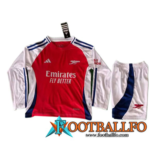 Camisetas De Futbol Arsenal Ninos Primera Manga Largas 2024/2025