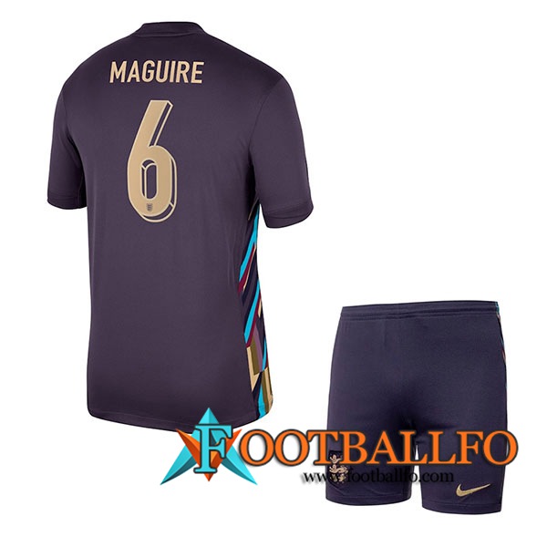 Camisetas De Futbol Inglaterra (MAGUIRE #6) Ninos Segunda UEFA Euro 2024