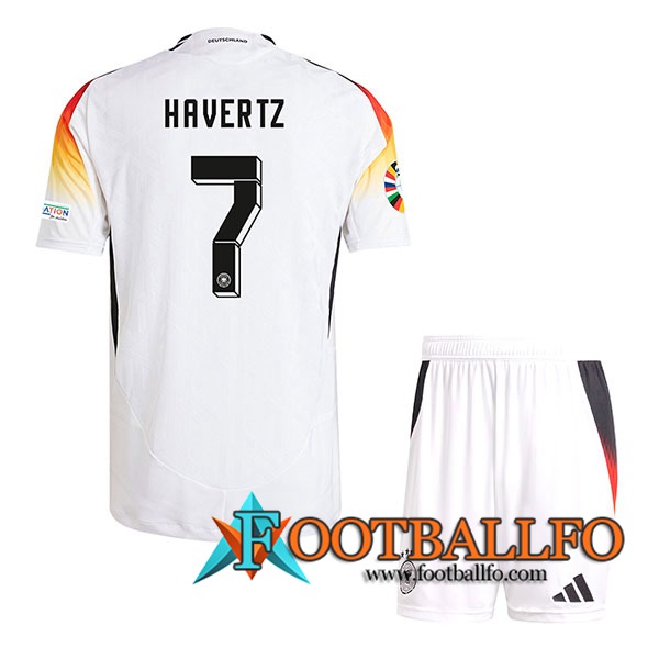 Camisetas De Futbol Alemania (HAVerdeZ #7) Ninos Primera UEFA Euro 2024