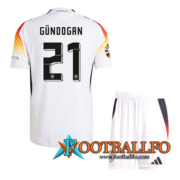 Camisetas De Futbol Alemania (GUNDOGAN #21) Ninos Primera UEFA Euro 2024