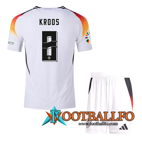 Camisetas De Futbol Alemania (KROOS #8) Ninos Primera UEFA Euro 2024