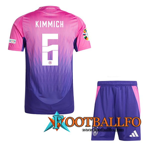 Camisetas De Futbol Alemania (KIMMICH #6) Ninos Segunda UEFA Euro 2024