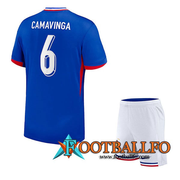 Camisetas De Futbol Francia (CAMAVINGA #6) Ninos Primera UEFA Euro 2024