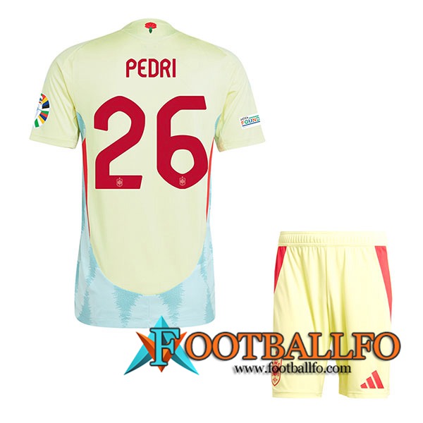 Camisetas De Futbol España (PEDRI #26) Ninos Segunda UEFA Euro 2024