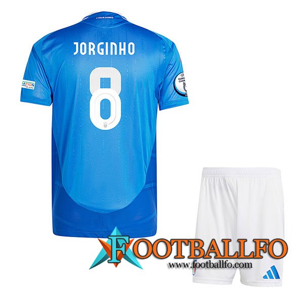 Camisetas De Futbol Italia (JORGINHO #8) Ninos Primera UEFA Euro 2024