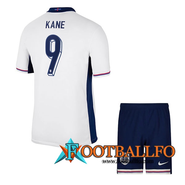 Camiseta Equipo Nacional Inglaterra (KANE #9) Ninos 2024/2025 Primera