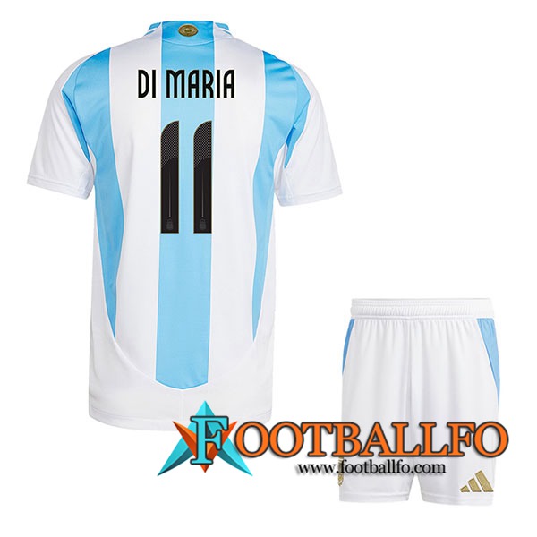 Camiseta Equipo Nacional Argentina (DI MARIA #11) Ninos 2024/2025 Primera