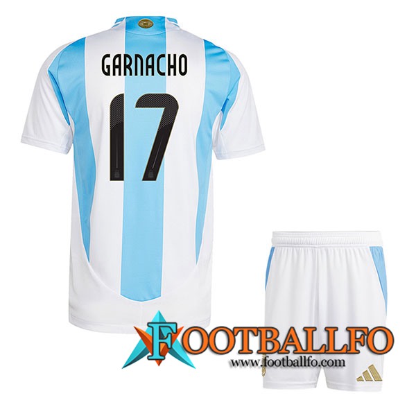 Camiseta Equipo Nacional Argentina (GARNACHO #17) Ninos 2024/2025 Primera