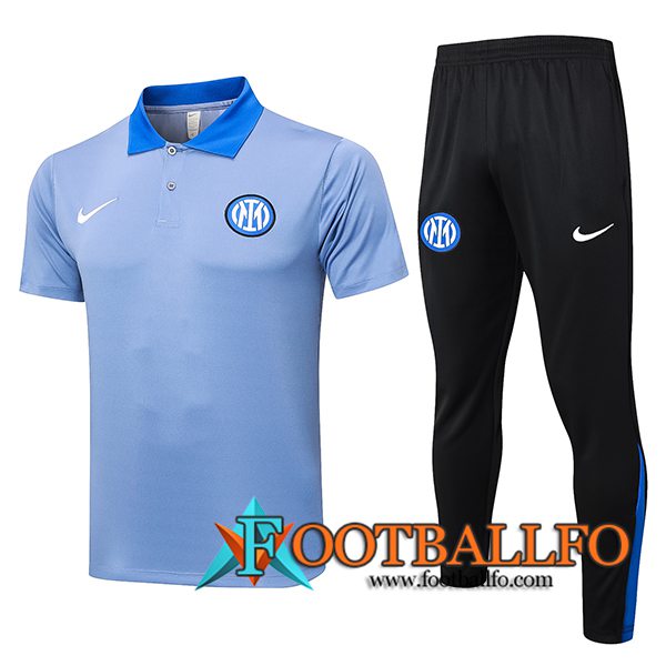 Camiseta Polo Inter Milan Azul/Gris 2024/2025