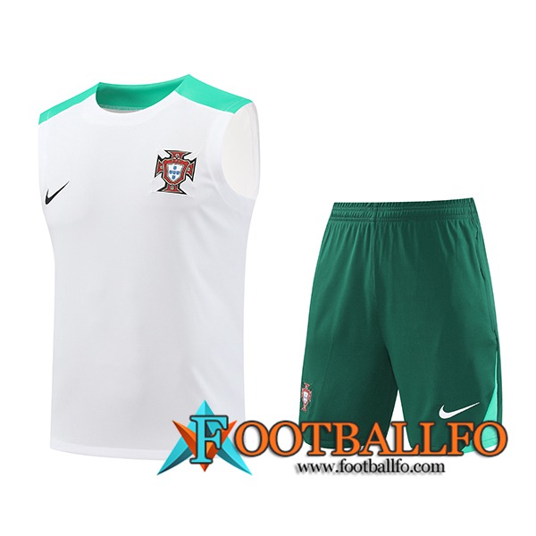 Camiseta Entrenamiento sin mangas Portugal Blanco/Verde 2024/2025