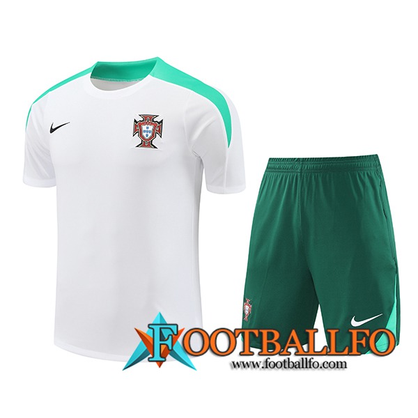 Camiseta Entrenamiento Portugal Blanco/Verde 2024/2025