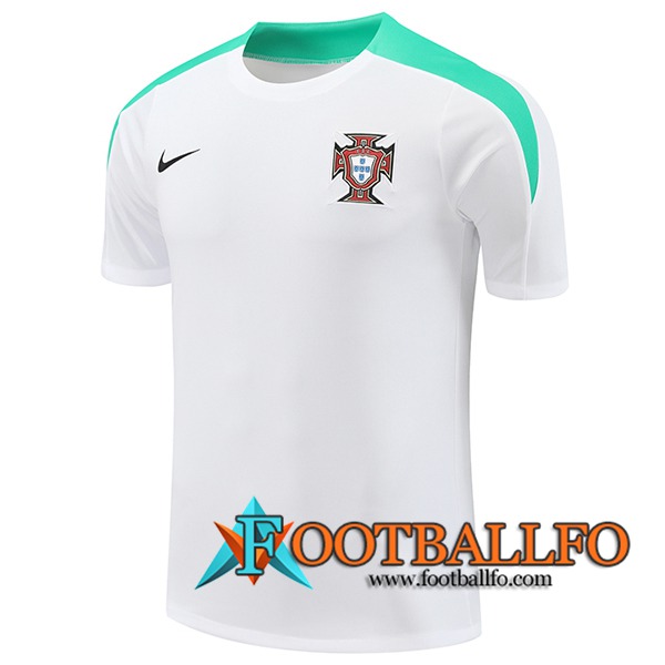 Camiseta Entrenamiento Portugal Blanco/Verde 2024/2025