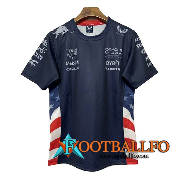 Camiseta de manga corta F1 RedBull Racing Team Azul/Blanco/Rojo 2024