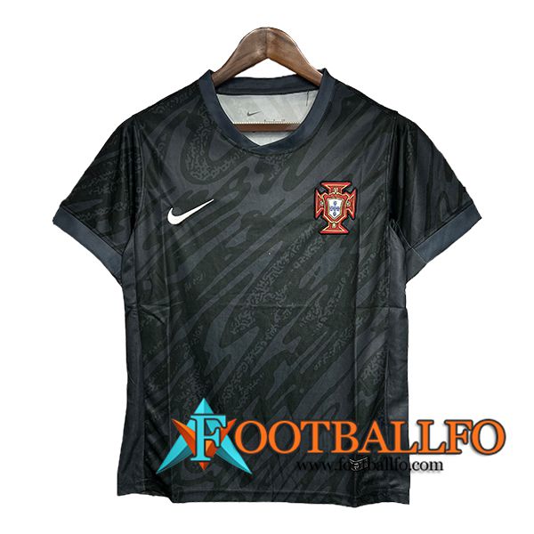 Camiseta Equipo Nacional Portugal Portero Negro 2024/2025