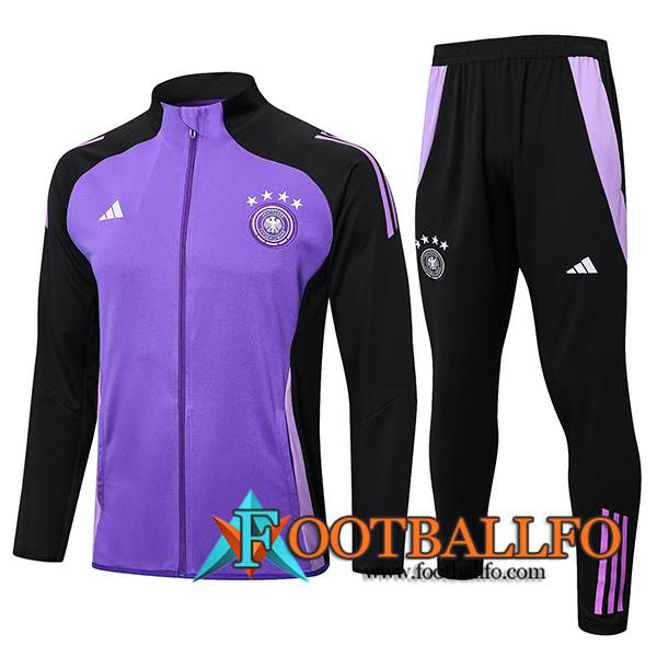 Chandal Equipos De Futbol Chaquetas Alemania Negro/Violeta 2024/2025 -02