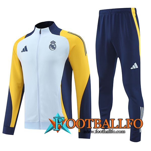 Chandal Equipos De Futbol Chaquetas Real Madrid Azul/Amarillo 2024/2025