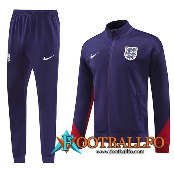 Chandal Equipos De Futbol Chaquetas Inglaterra Violeta/Rojo 2024/2025