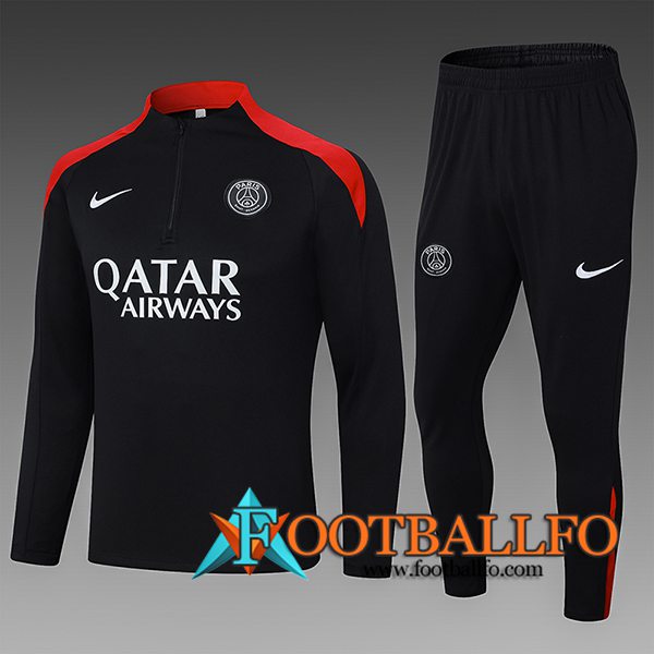 Chandal Equipos De Futbol Real Madrid Ninos Negro/Rojo 2024/2025