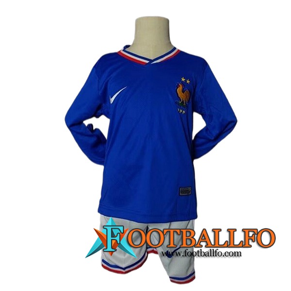 Camisetas De Futbol Francia Ninos Primera Manga Largas 2024/2025