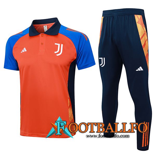 Camiseta Polo Juventus Naranja/Azul 2024/2025