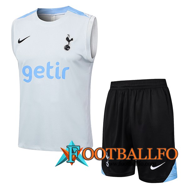 Camiseta Entrenamiento sin mangas Tottenham Hotspur Gris Claro 2024/2025