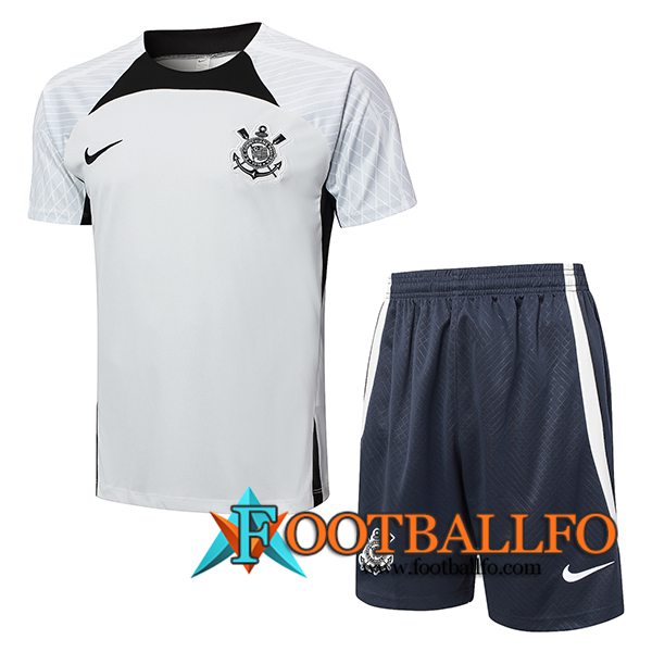 Camiseta Entrenamiento Corinthians Gris/Negro 2024/2025