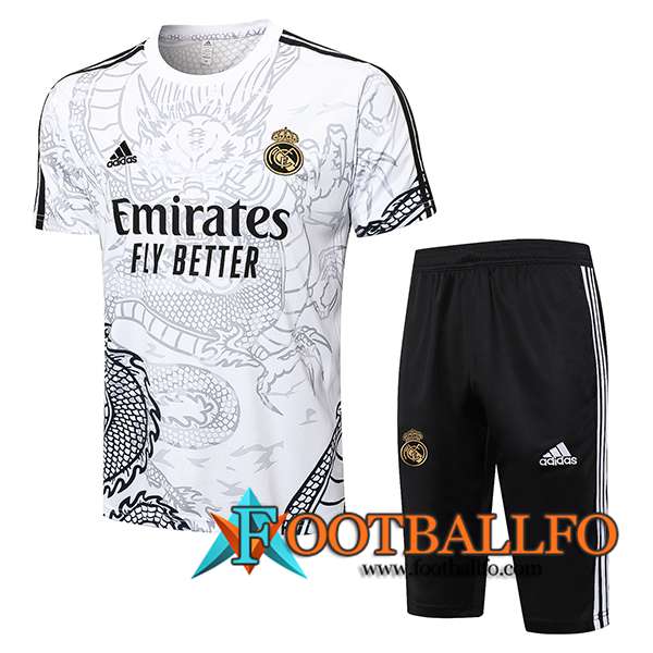 Camiseta Entrenamiento Real Madrid Blanco/Negro 2024/2025