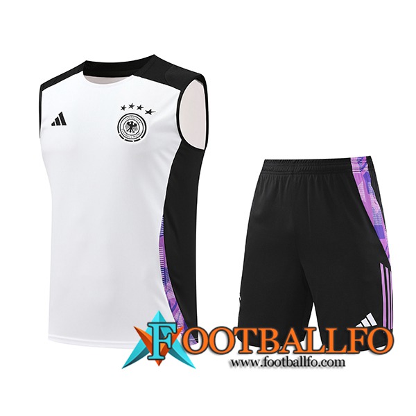 Camiseta Entrenamiento sin mangas Alemania Blanco/Negro/Violeta 2024/2025 -02