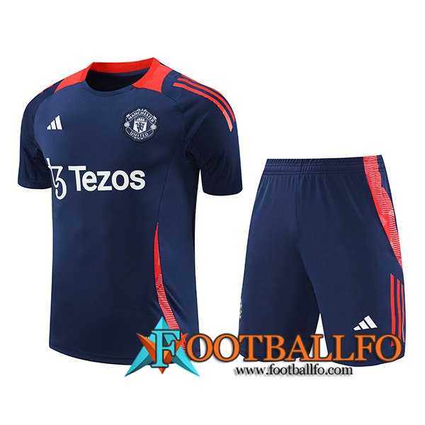 Camiseta Entrenamiento Manchester United Azul Oscuro 2024/2025