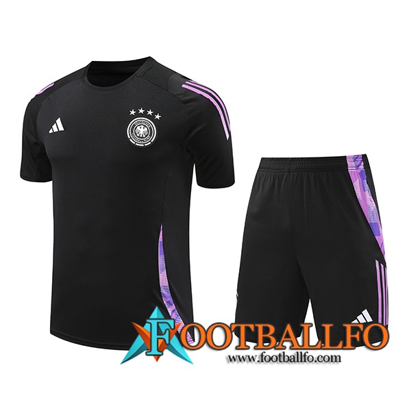 Camiseta Entrenamiento Alemania Negro/Violeta 2024/2025 -02