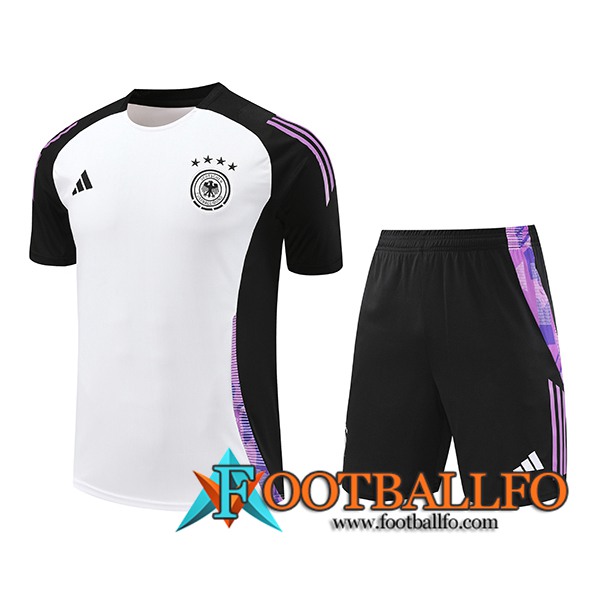 Camiseta Entrenamiento Alemania Blanco/Negro/Violeta 2024/2025 -02