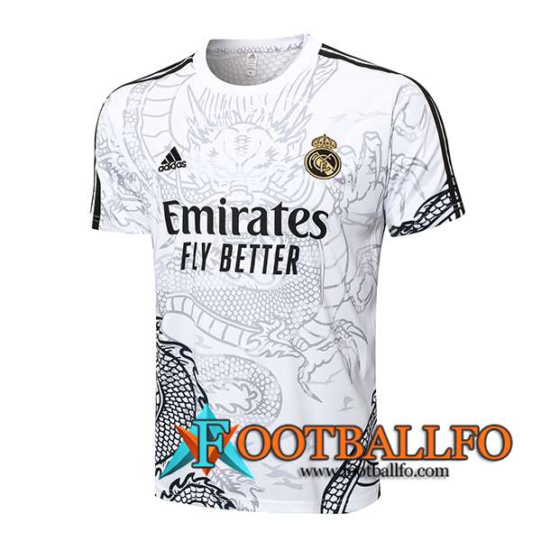 Camiseta Entrenamiento Real Madrid Blanco/Negro 2024/2025 -02